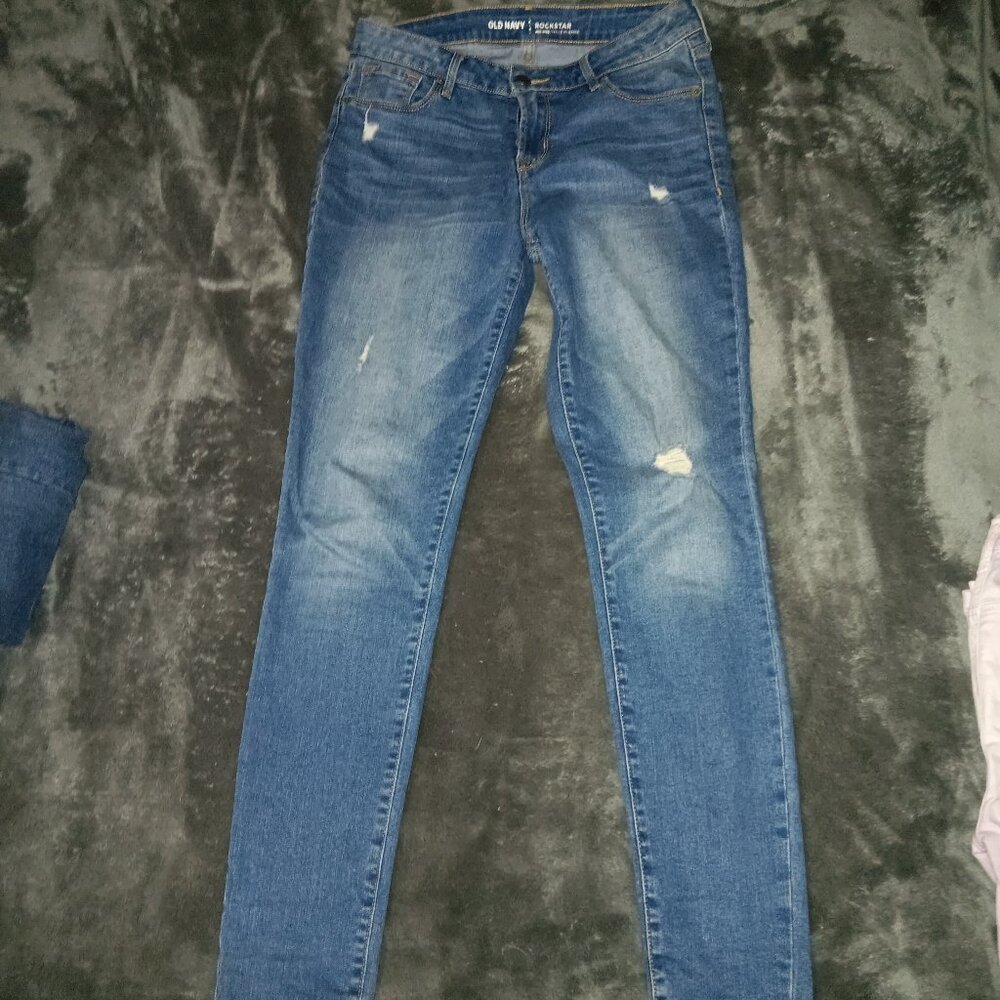 Old Navy straight leg faded jeans